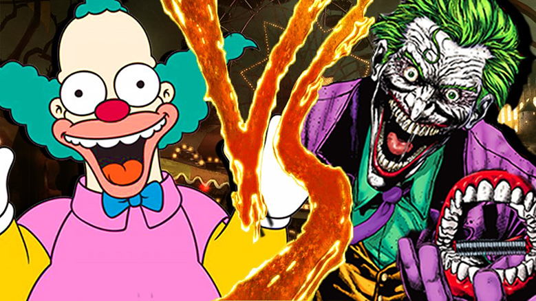 Simpson's Krusty the Klown vs Batman's The Joker