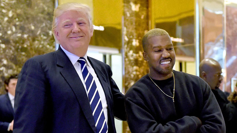 Picture of Donald Trump next to Kanye West