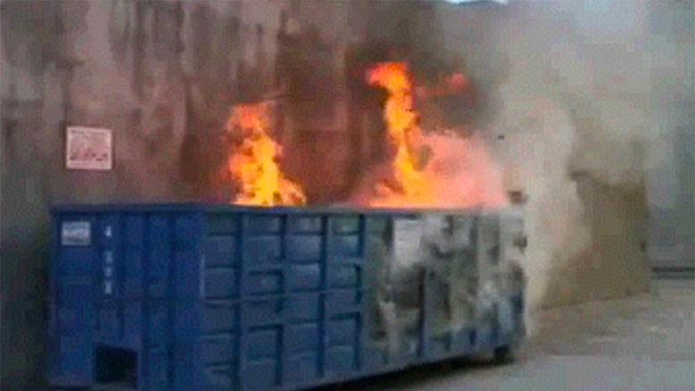 Picture of a dumpster fire