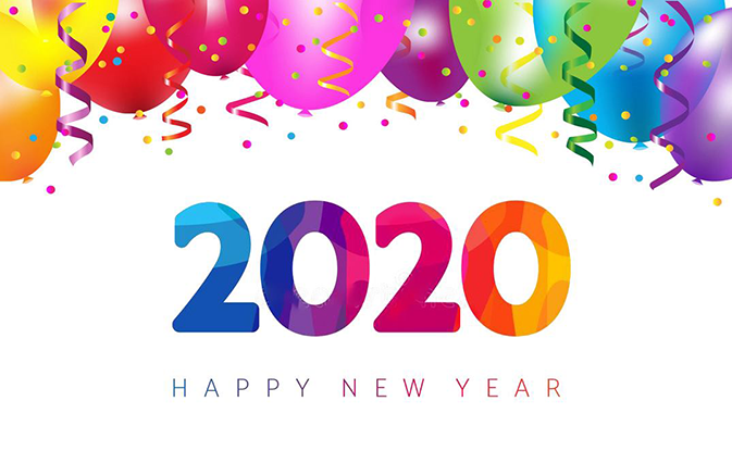 Episode Cover, Balloons and text "2020 Happy New Year"